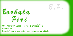 borbala piri business card